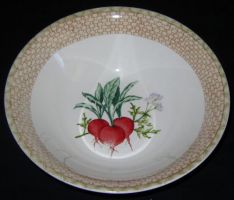 Fitz & Floyd Omnibus VEGETABLE BASKET Vegetable Bowl "Radishes"
